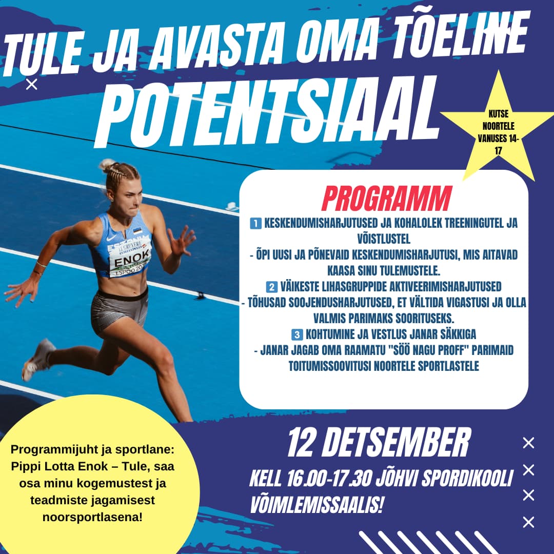 Noorsportlaste programm koos Pippi Lotta Enok